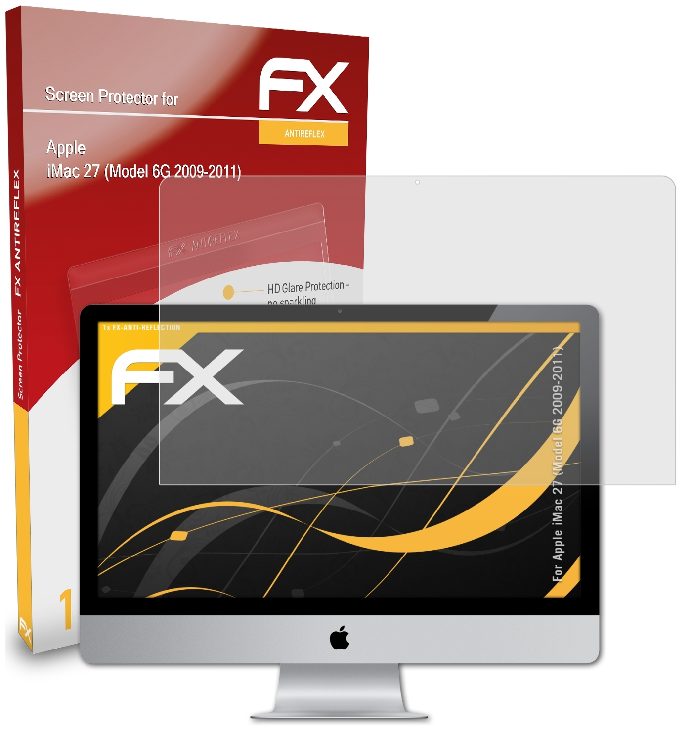ATFOLIX FX-Antireflex 6G (Model 2009-2011)) 27 iMac Apple Displayschutz(für
