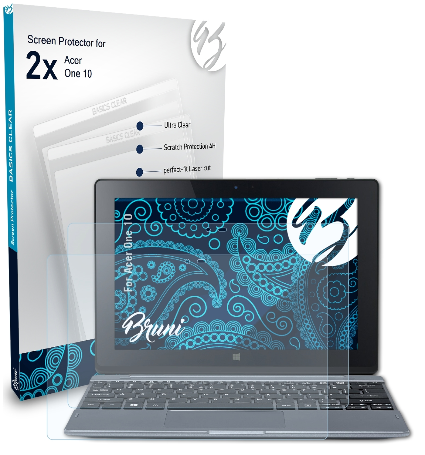 BRUNI 2x Basics-Clear One Schutzfolie(für 10) Acer