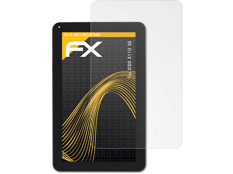 ATFOLIX 3x FX-Antireflex Displayschutz(für 3G) X110 XIDO