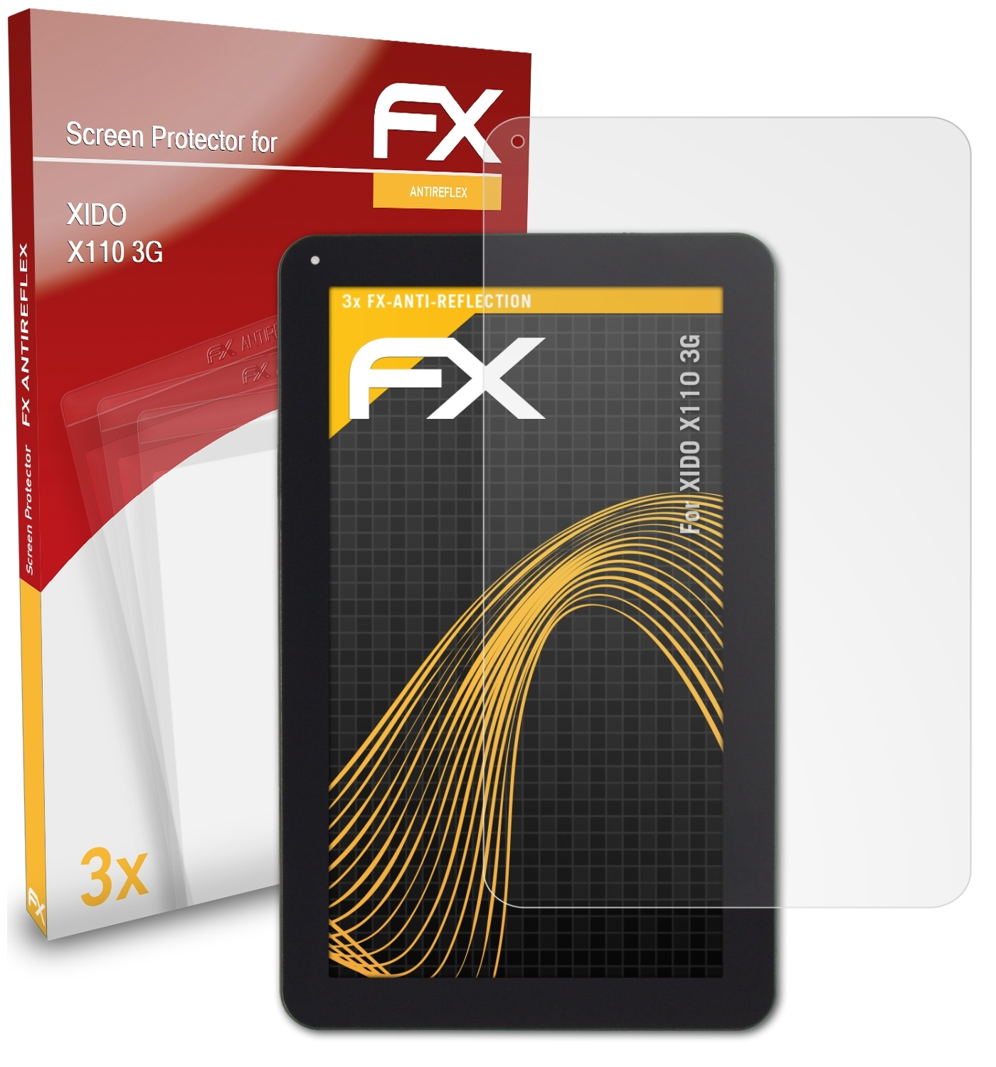 ATFOLIX 3x FX-Antireflex X110 XIDO Displayschutz(für 3G)