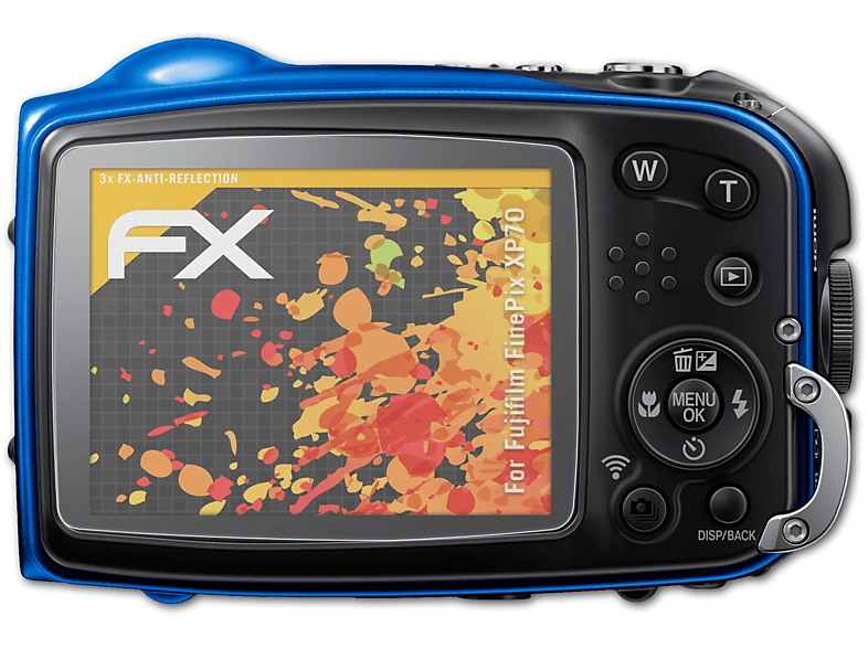 Displayschutz(für Fujifilm XP70) FX-Antireflex ATFOLIX FinePix 3x
