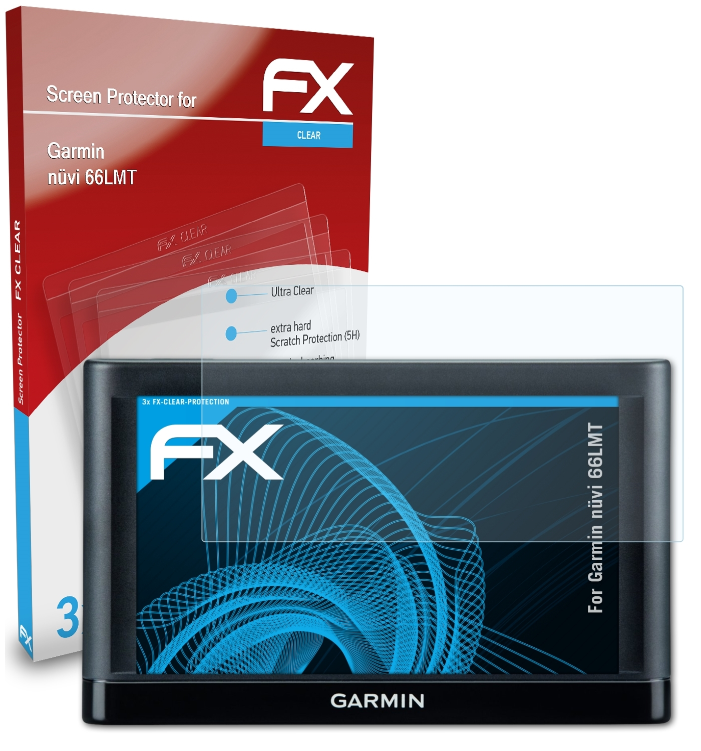 FX-Clear Displayschutz(für 66LMT) ATFOLIX 3x Garmin nüvi