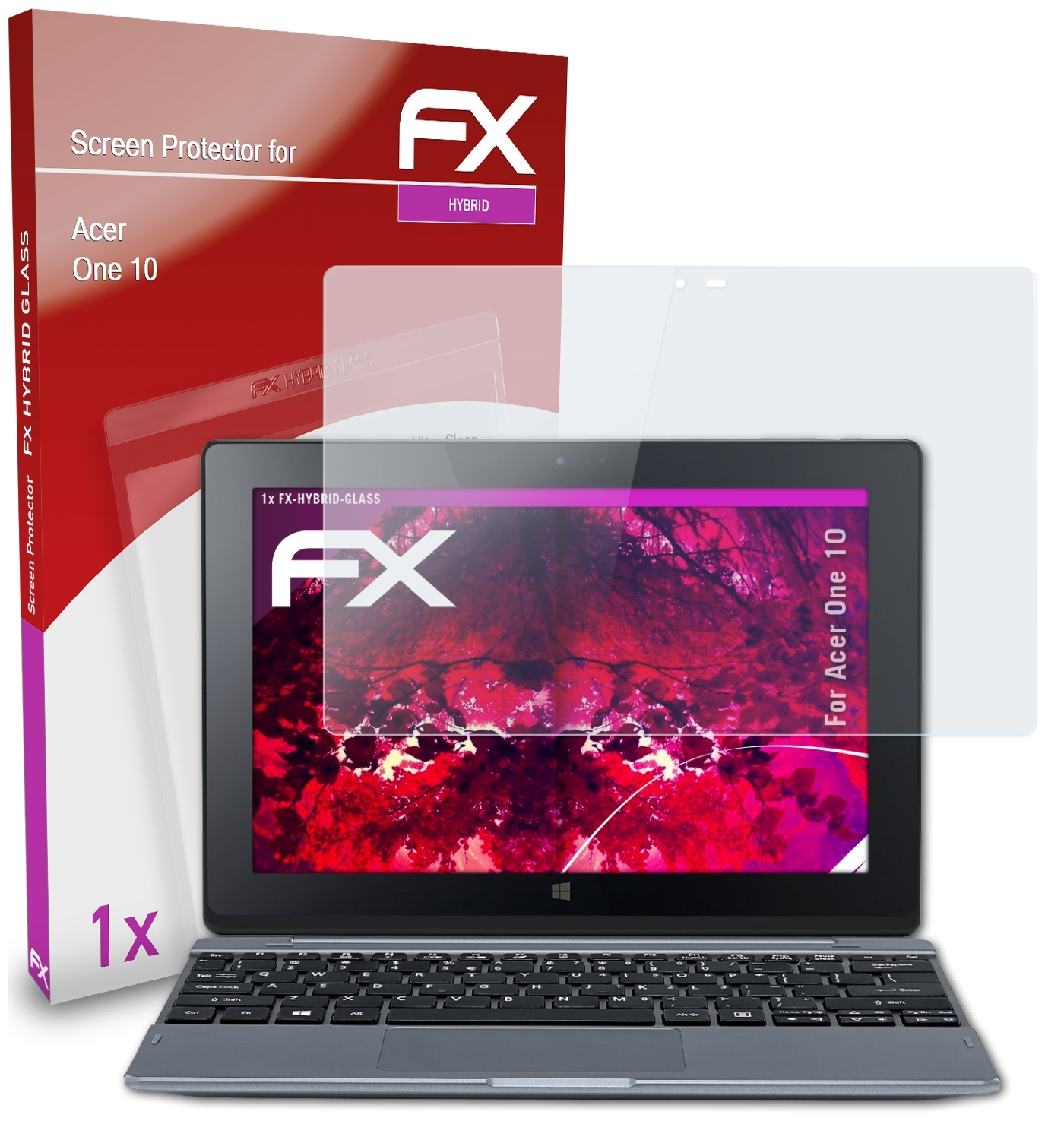 ATFOLIX FX-Hybrid-Glass One Acer Schutzglas(für 10)