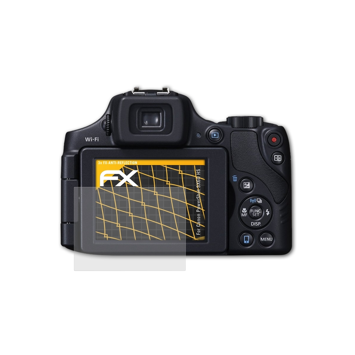 Displayschutz(für HS) 3x PowerShot ATFOLIX FX-Antireflex Canon SX60