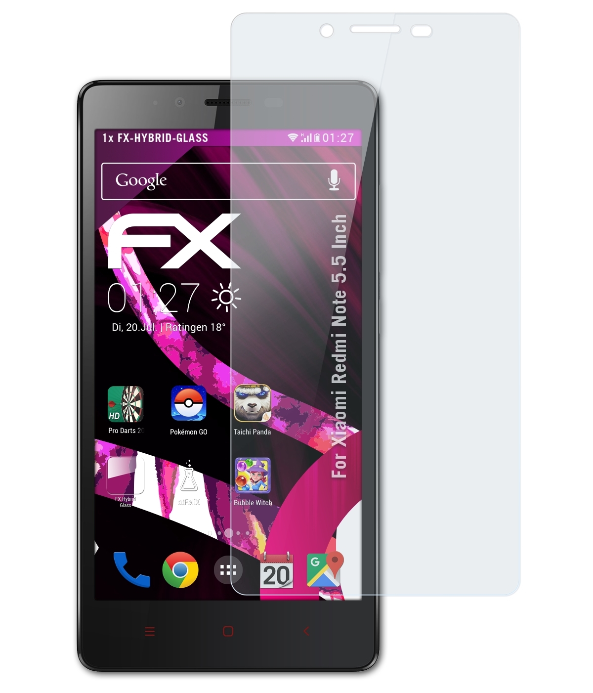 ATFOLIX FX-Hybrid-Glass Schutzglas(für Xiaomi Note (5.5 Redmi Inch))