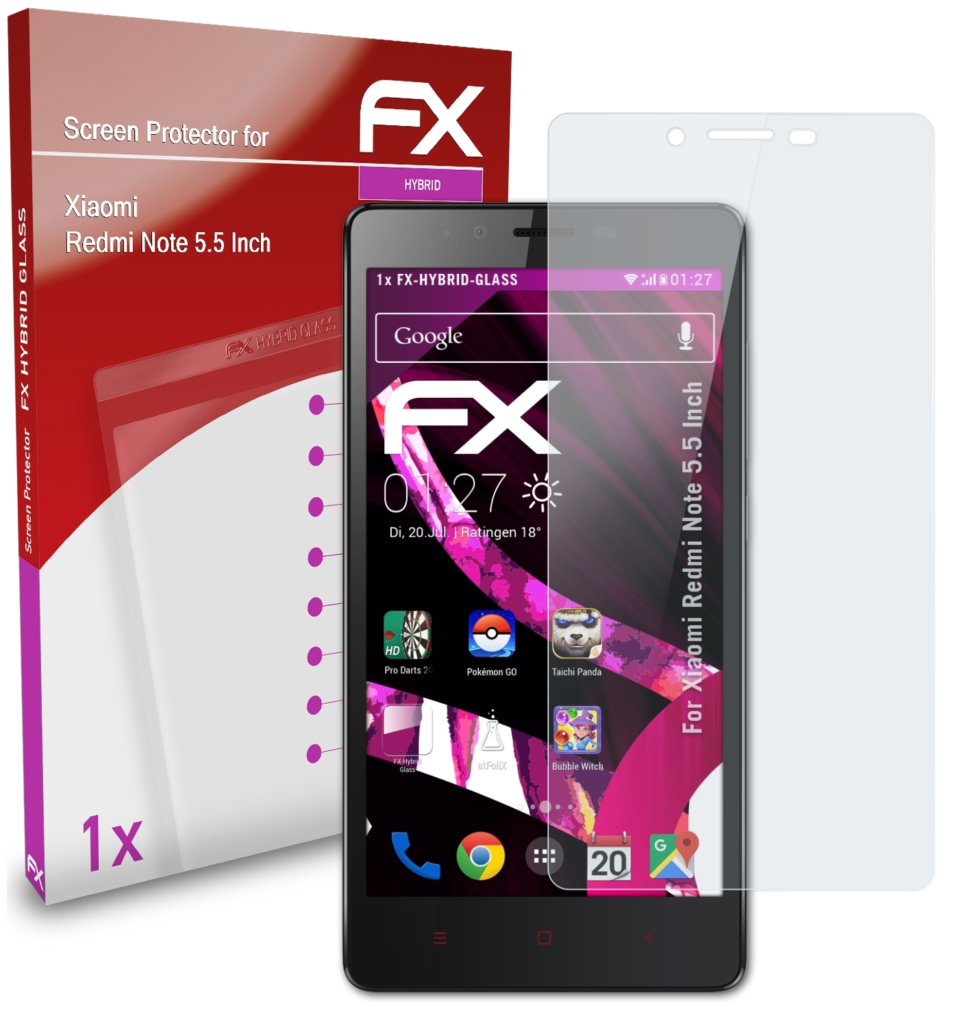 ATFOLIX FX-Hybrid-Glass Schutzglas(für Xiaomi Note (5.5 Redmi Inch))