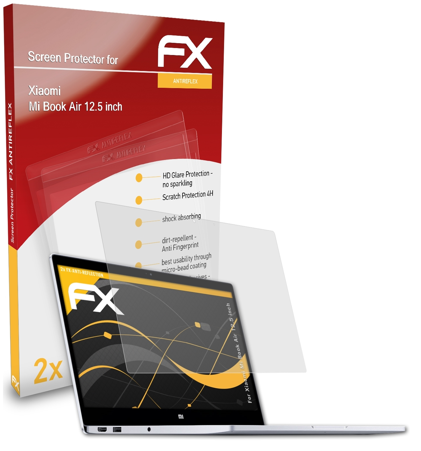 ATFOLIX 2x FX-Antireflex Displayschutz(für Air Book inch)) Mi Xiaomi (12.5