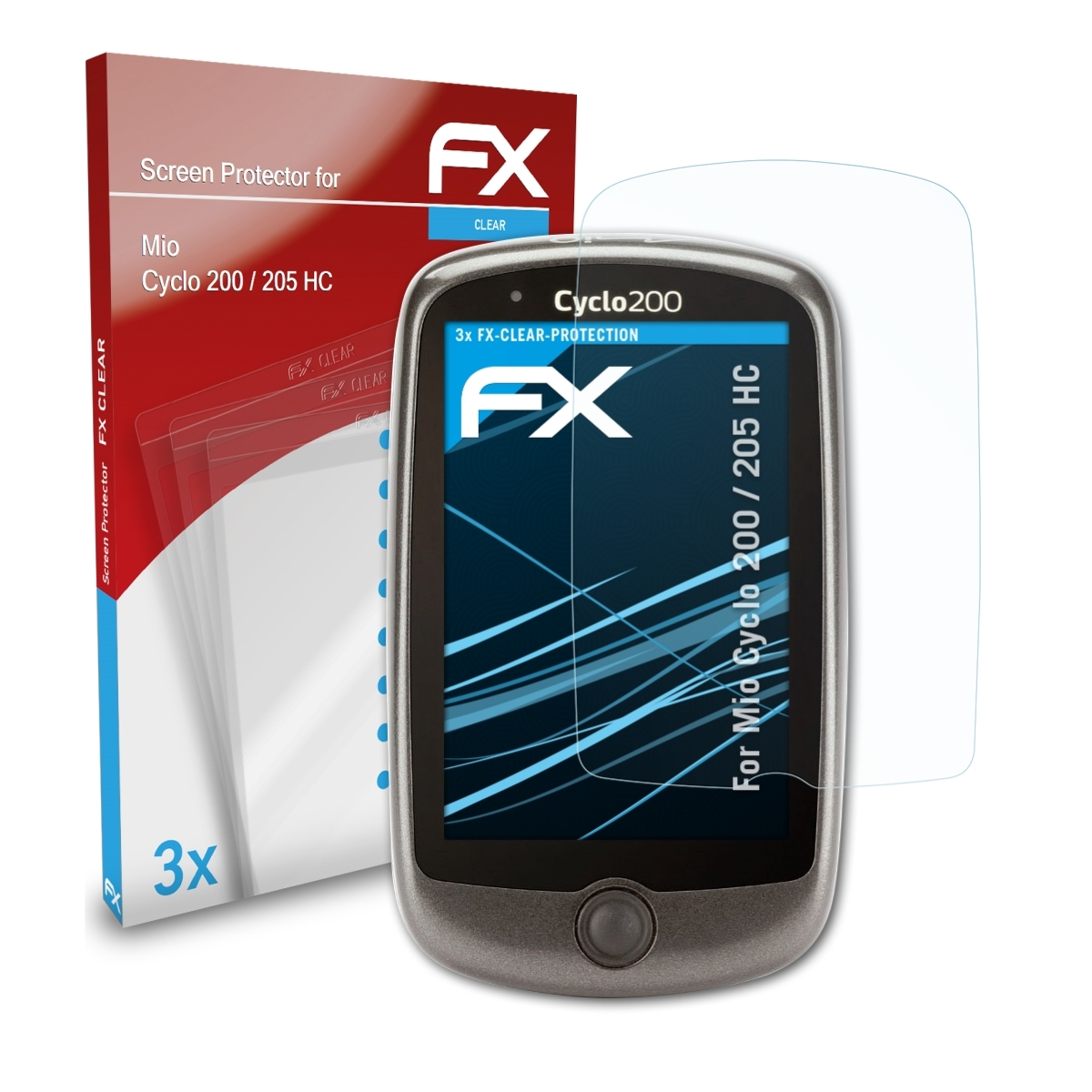 ATFOLIX 3x FX-Clear / 205 Cyclo 200 HC) Displayschutz(für Mio