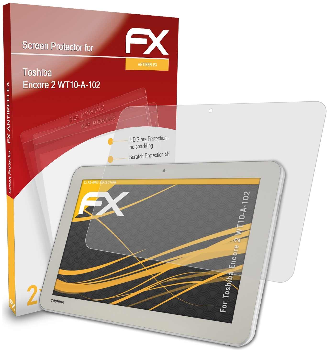 ATFOLIX Toshiba FX-Antireflex 2x Displayschutz(für 2 (WT10-A-102)) Encore