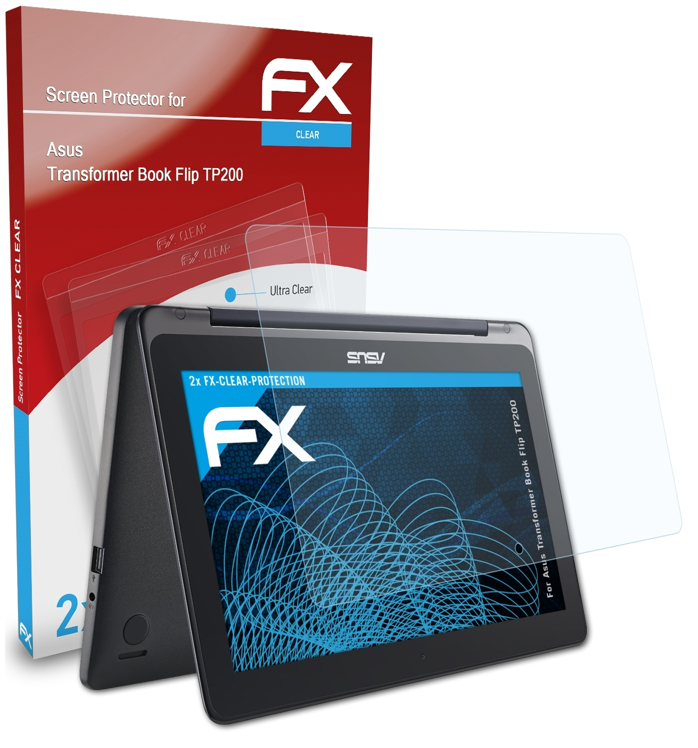 Flip Transformer (TP200)) ATFOLIX Displayschutz(für FX-Clear Asus 2x Book