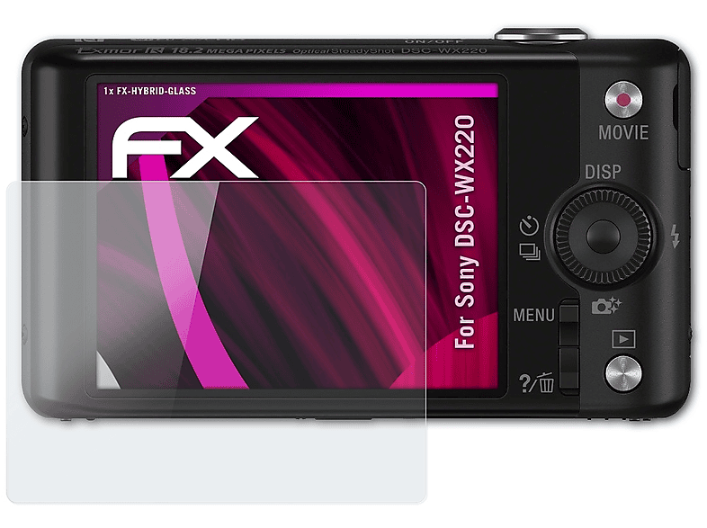 DSC-WX220) FX-Hybrid-Glass ATFOLIX Sony Schutzglas(für