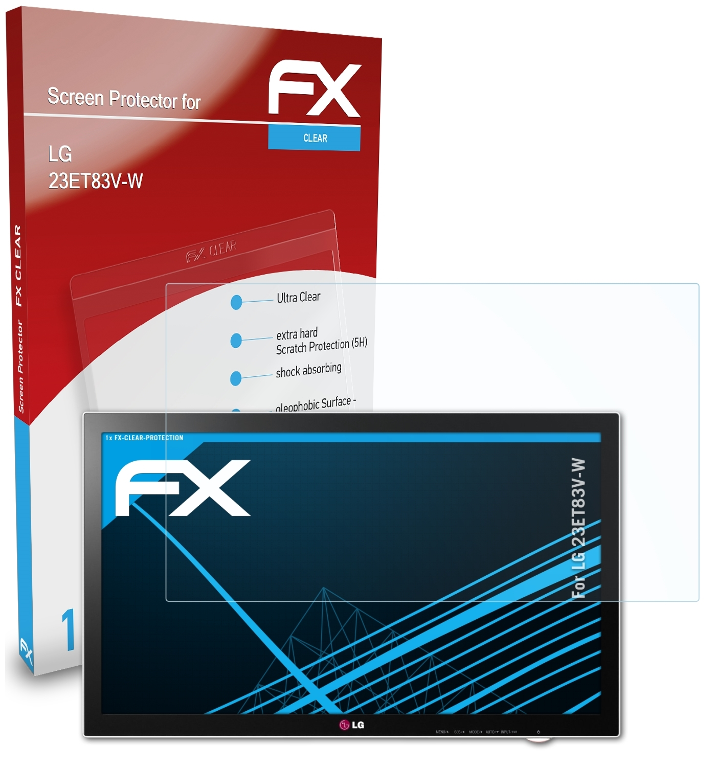 ATFOLIX FX-Clear Displayschutz(für LG 23ET83V-W)