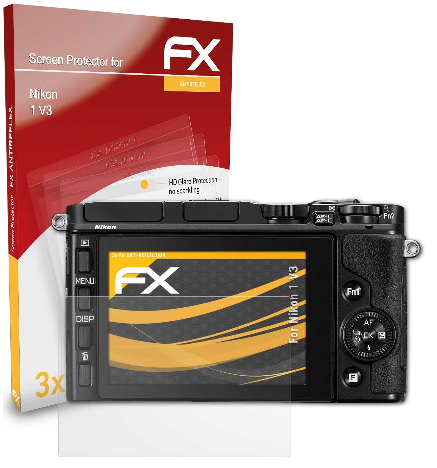 ATFOLIX 3x Nikon 1 Displayschutz(für FX-Antireflex V3)