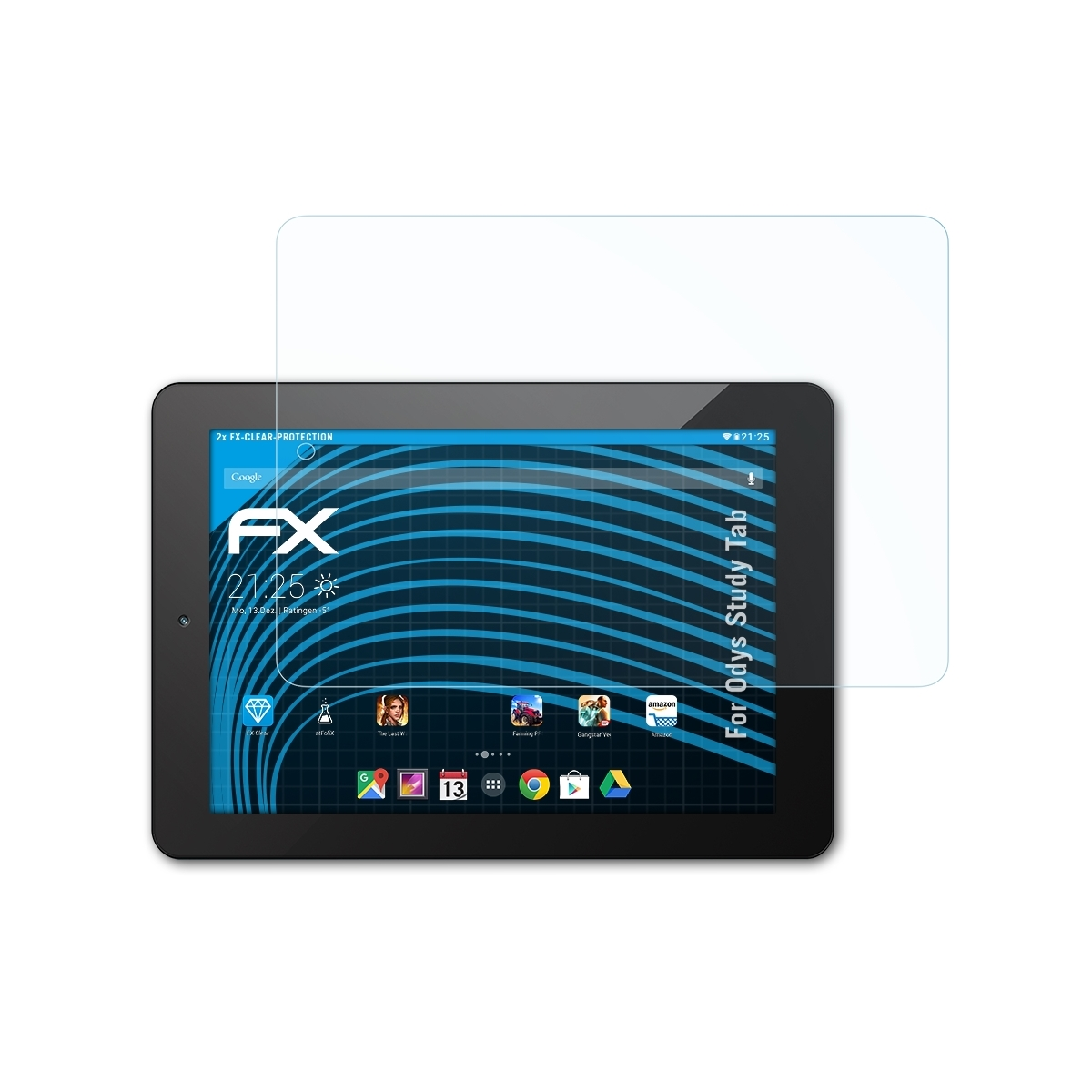 ATFOLIX 2x FX-Clear Displayschutz(für Study Tab) Odys