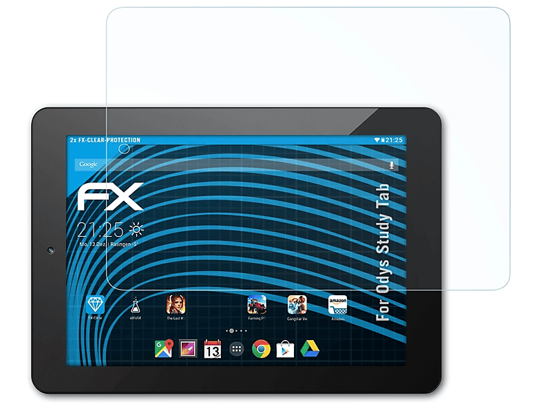 ATFOLIX 2x FX-Clear Displayschutz(für Odys Study Tab)