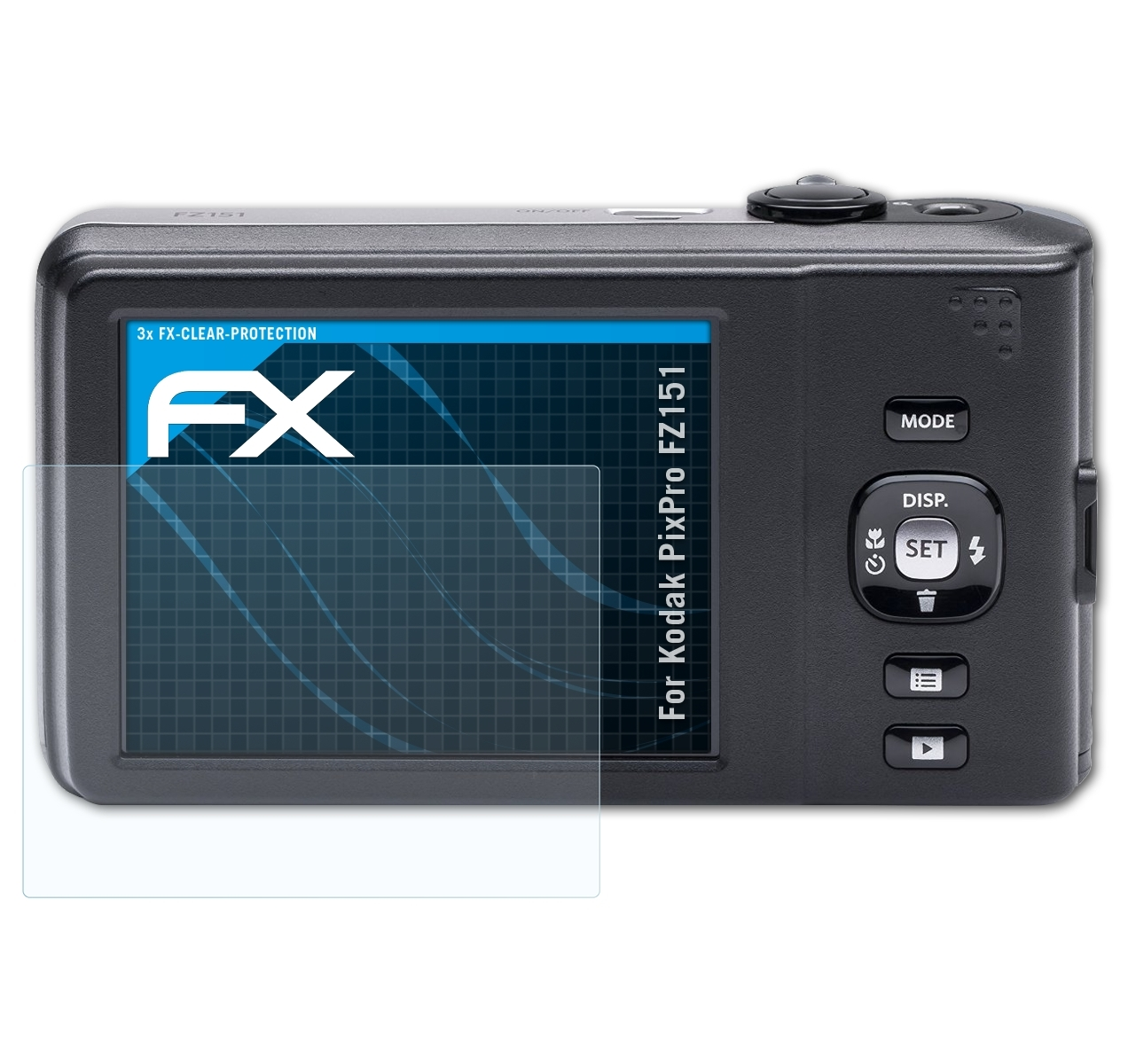 ATFOLIX 3x FX-Clear Displayschutz(für Kodak PixPro FZ151)