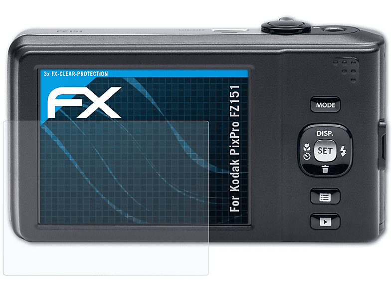 ATFOLIX 3x FX-Clear Displayschutz(für Kodak PixPro FZ151)