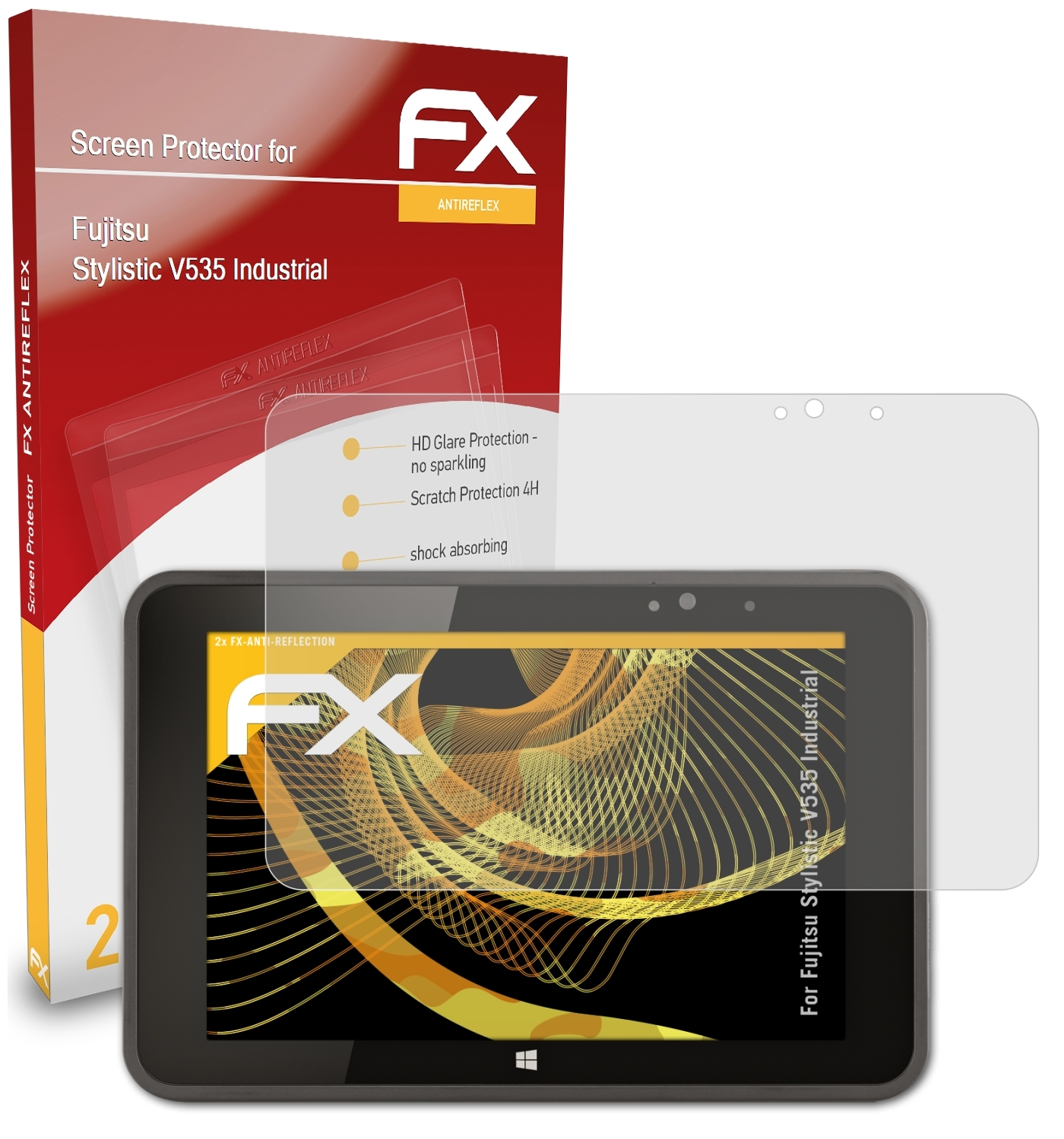 ATFOLIX Fujitsu Displayschutz(für Industrial) FX-Antireflex V535 Stylistic 2x