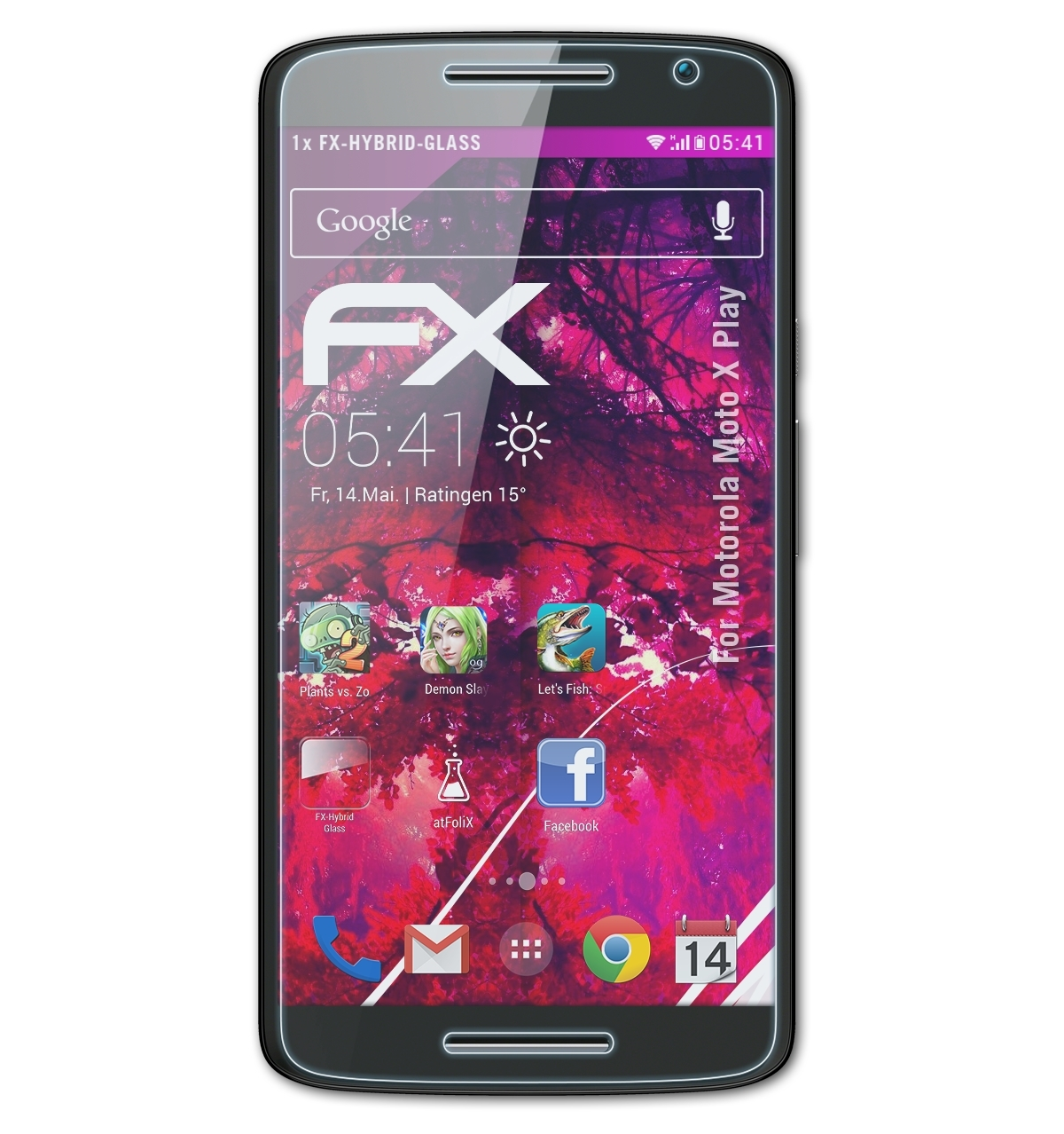 X Schutzglas(für FX-Hybrid-Glass Play) Moto Motorola ATFOLIX