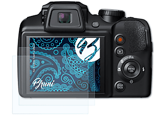 BRUNI 2x Basics-Clear Schutzfolie(für Fujifilm FinePix S8200)