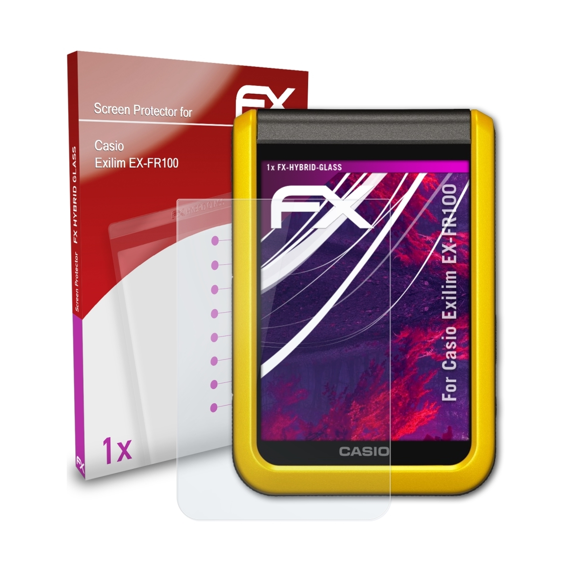 FX-Hybrid-Glass Exilim Casio Schutzglas(für EX-FR100) ATFOLIX