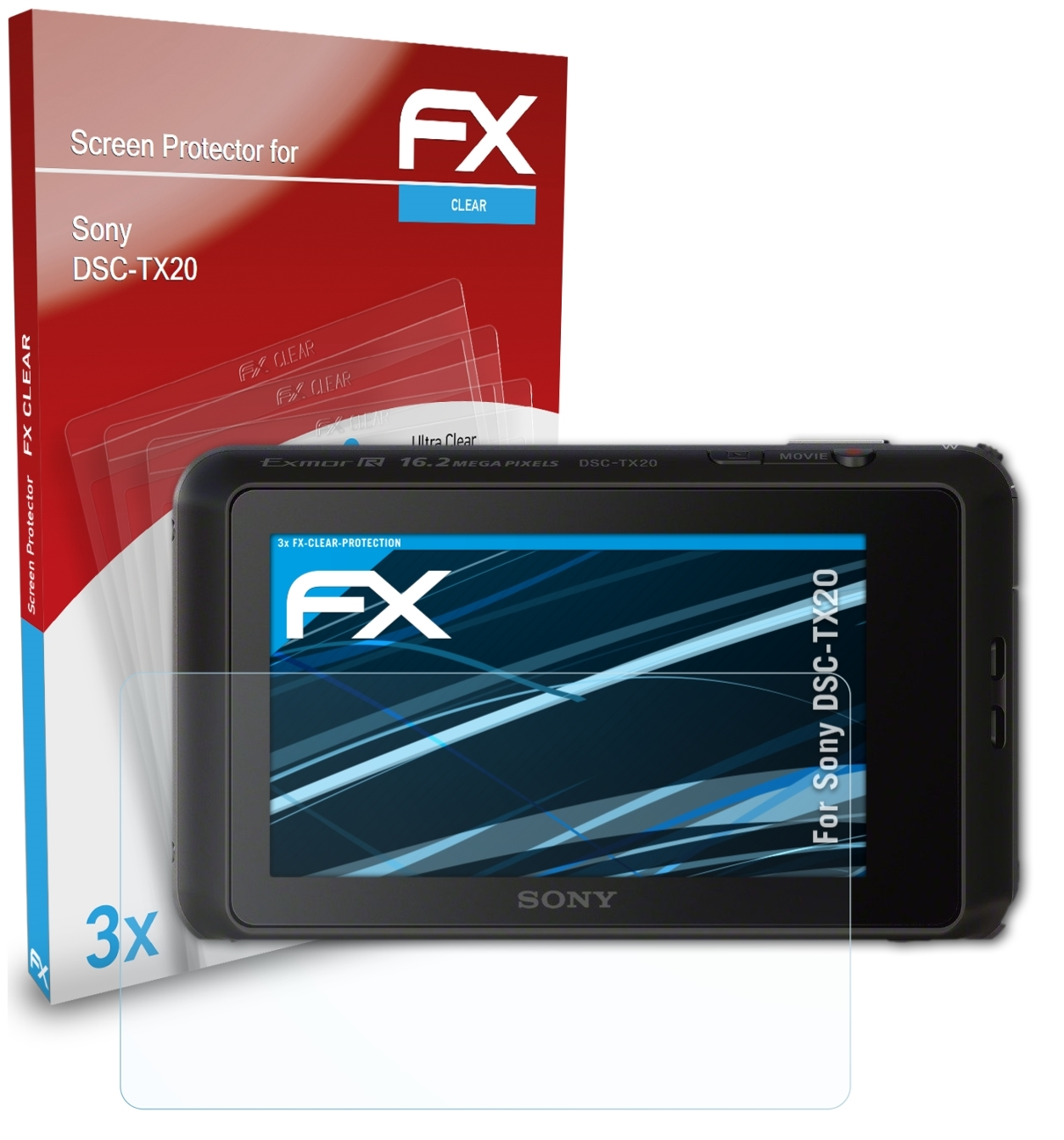 ATFOLIX 3x Displayschutz(für FX-Clear Sony DSC-TX20)