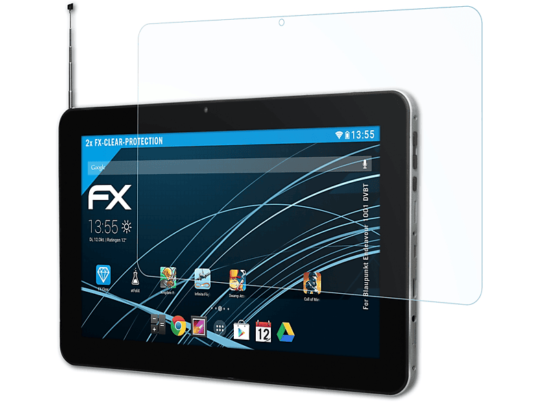 ATFOLIX 2x FX-Clear Displayschutz(für Blaupunkt Endeavour 1001 DVBT) | Tabletschutzfolien