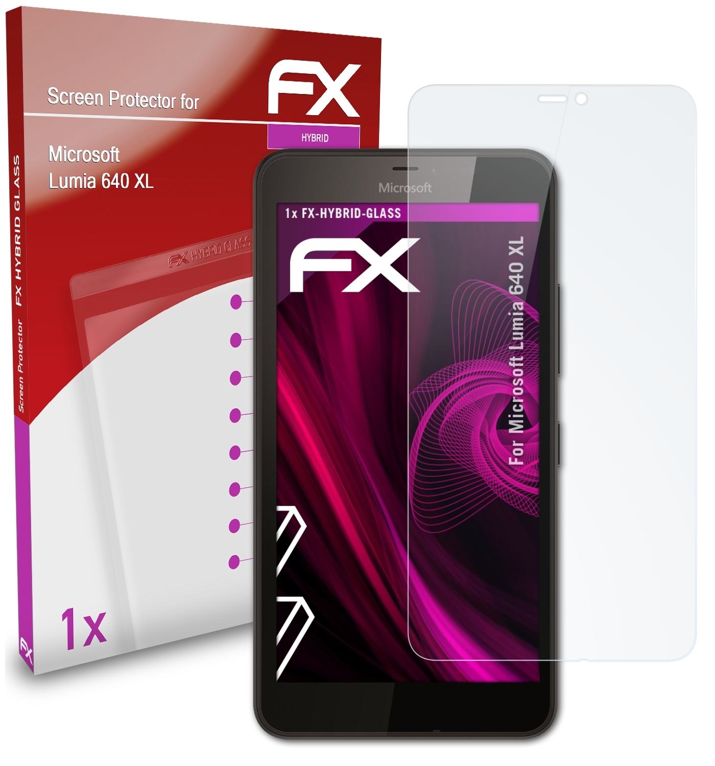 ATFOLIX FX-Hybrid-Glass Schutzglas(für Microsoft 640 XL) Lumia