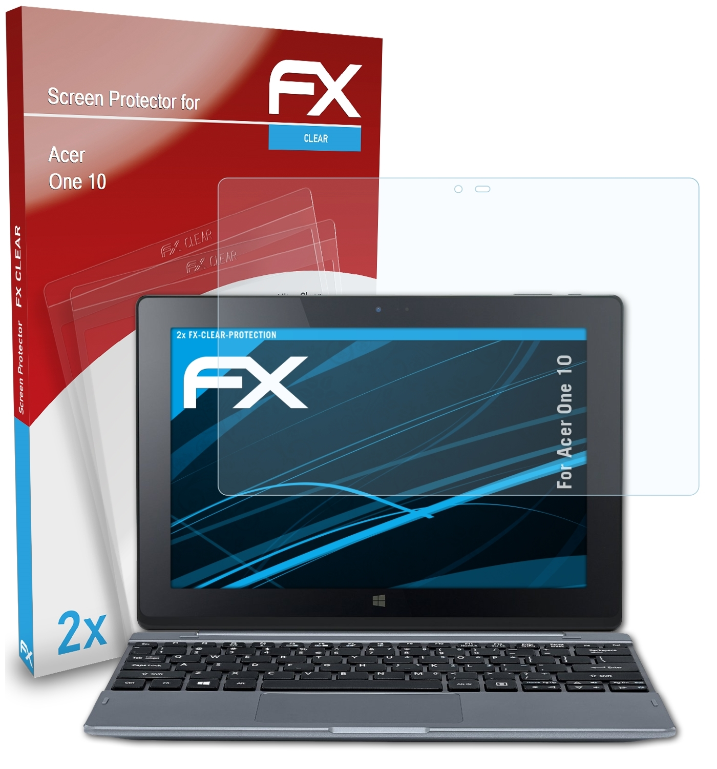 ATFOLIX 2x FX-Clear Displayschutz(für Acer One 10)