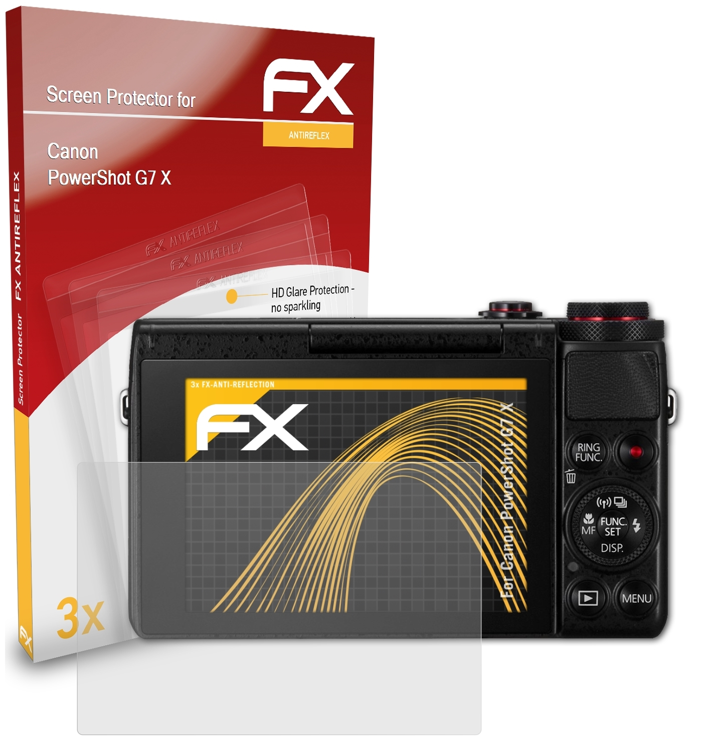 G7 PowerShot X) Displayschutz(für ATFOLIX FX-Antireflex 3x Canon