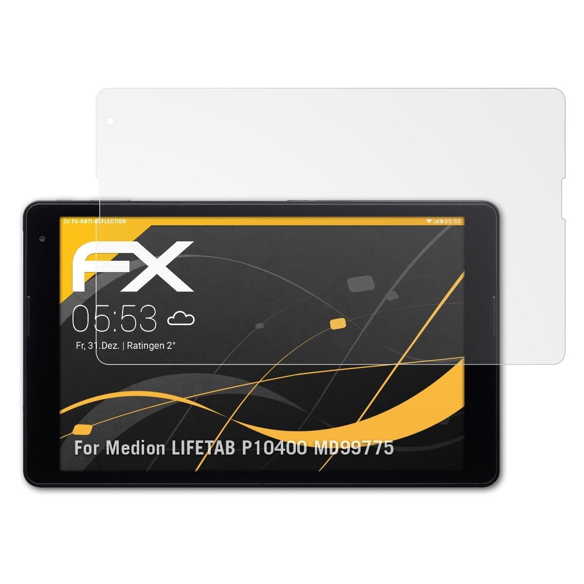 LIFETAB 2x P10400 Displayschutz(für (MD99775)) FX-Antireflex Medion ATFOLIX