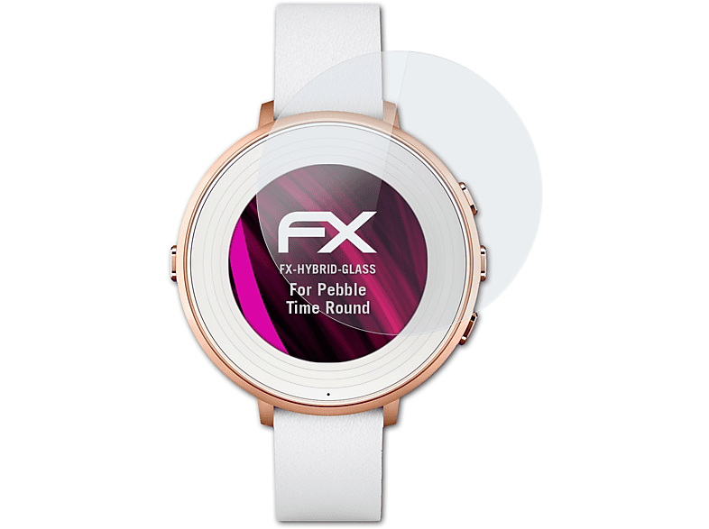 ATFOLIX FX-Hybrid-Glass Schutzglas(für Pebble Time Round)