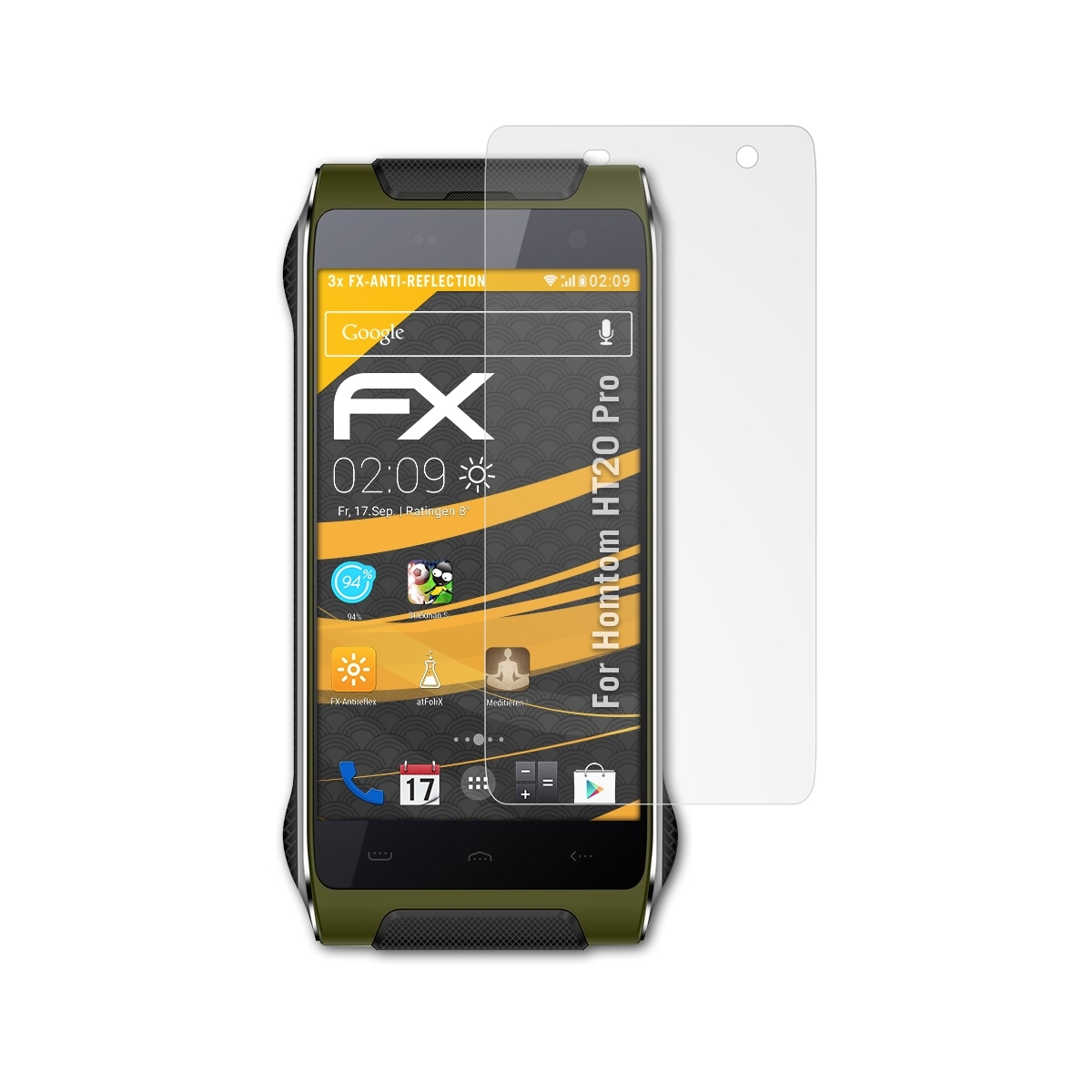 ATFOLIX 3x FX-Antireflex Displayschutz(für HT20 Pro) Homtom