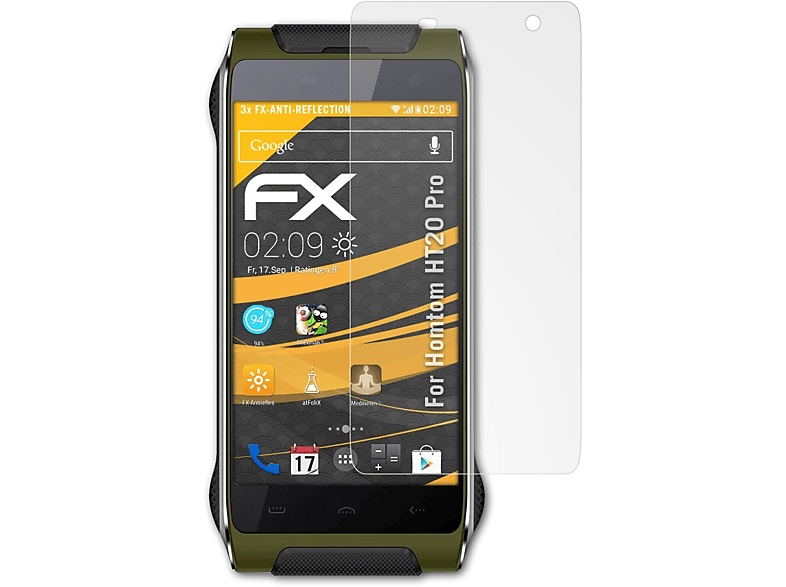 ATFOLIX 3x FX-Antireflex Displayschutz(für HT20 Pro) Homtom