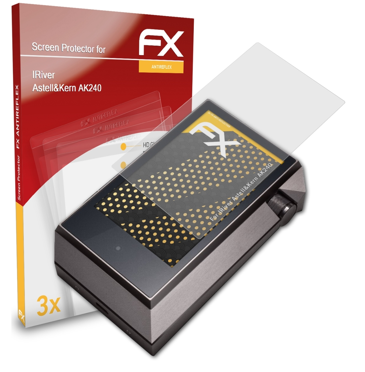 FX-Antireflex AK240) Astell&Kern ATFOLIX 3x Displayschutz(für IRiver