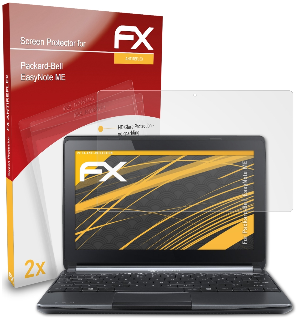 ATFOLIX 2x FX-Antireflex Displayschutz(für Packard-Bell EasyNote ME)