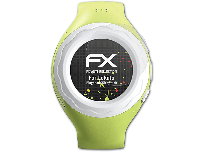 ATFOLIX 3x FX-Antireflex Pingonaut Displayschutz(für Kidswatch) Lokato