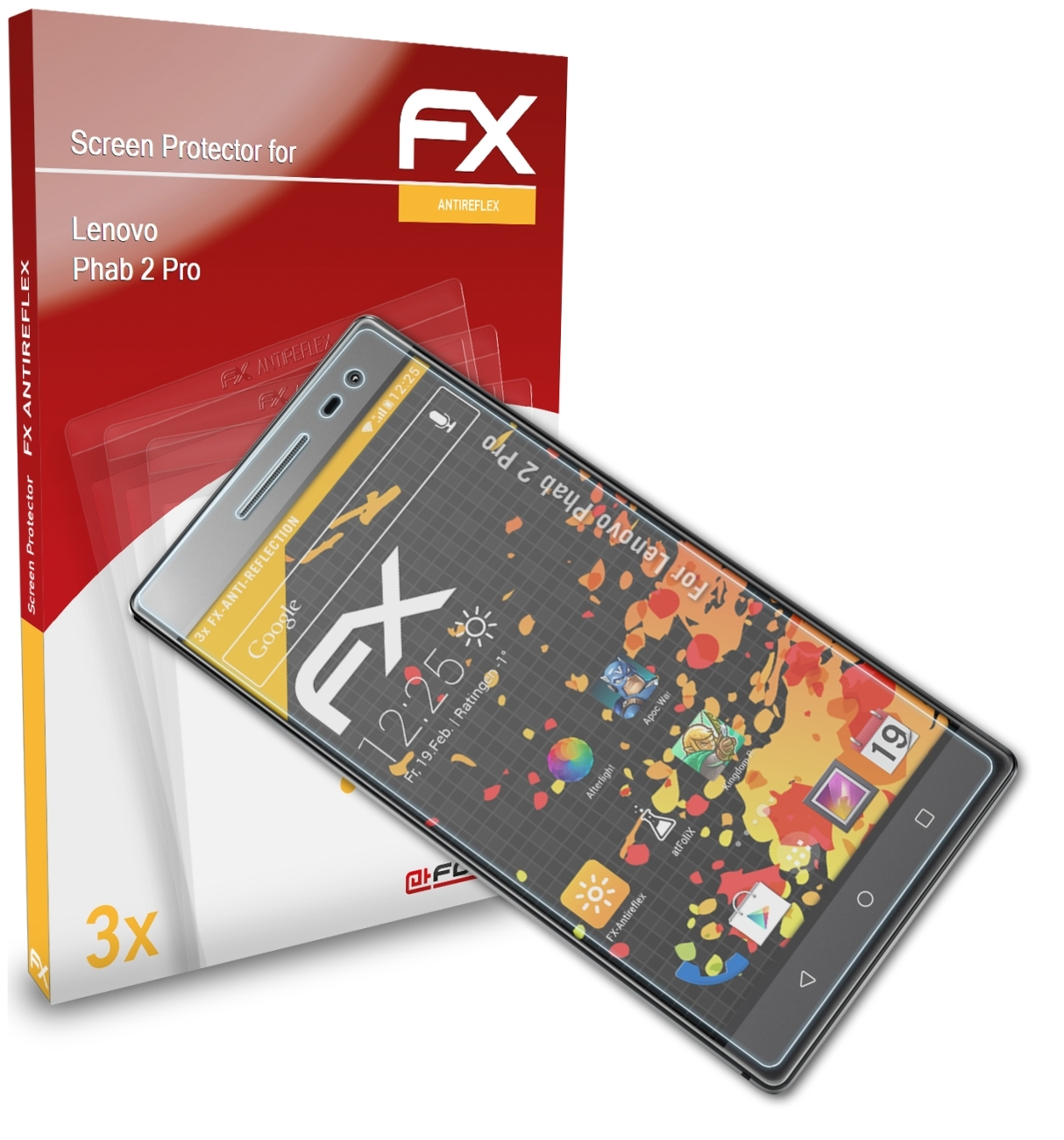 Displayschutz(für Lenovo Pro) 2 Phab 3x FX-Antireflex ATFOLIX