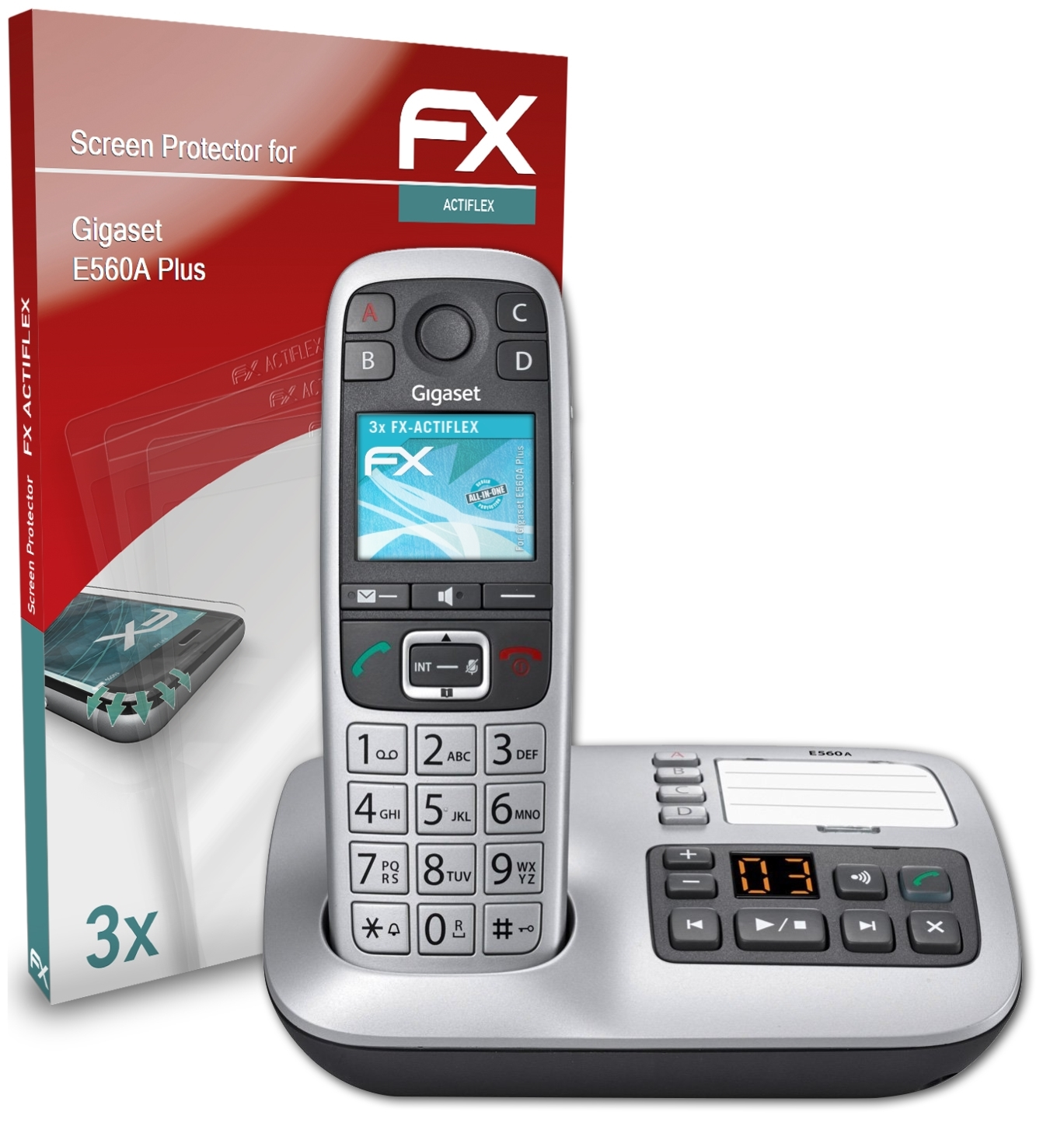 ATFOLIX 3x E560A Plus) Displayschutz(für Gigaset FX-ActiFleX