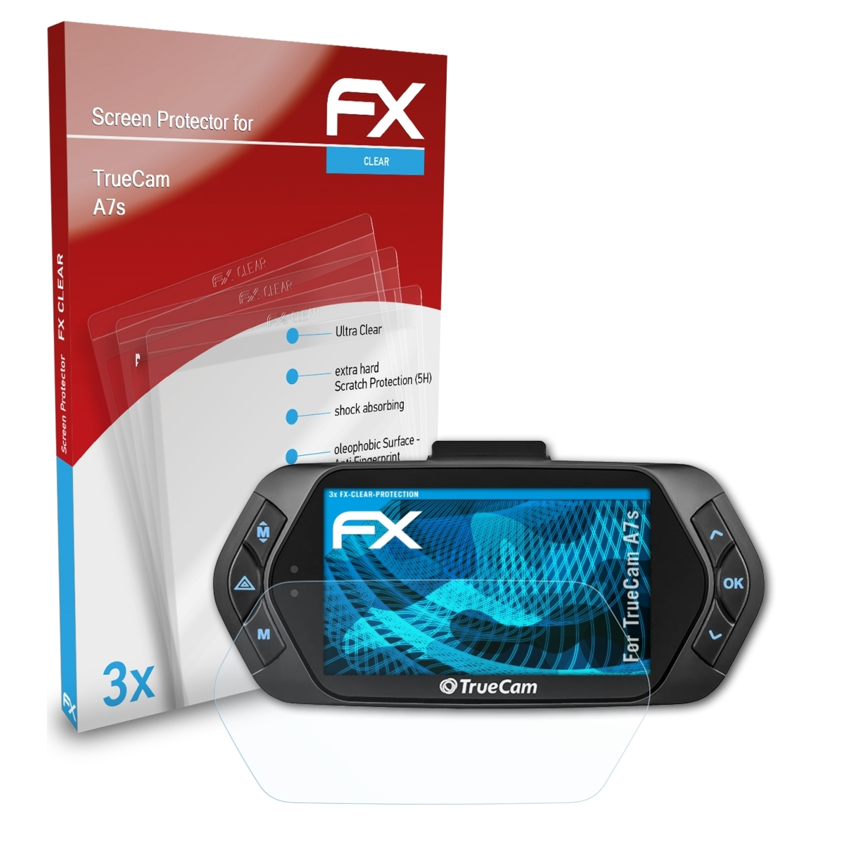 Displayschutz(für TrueCam A7s) FX-Clear ATFOLIX 3x