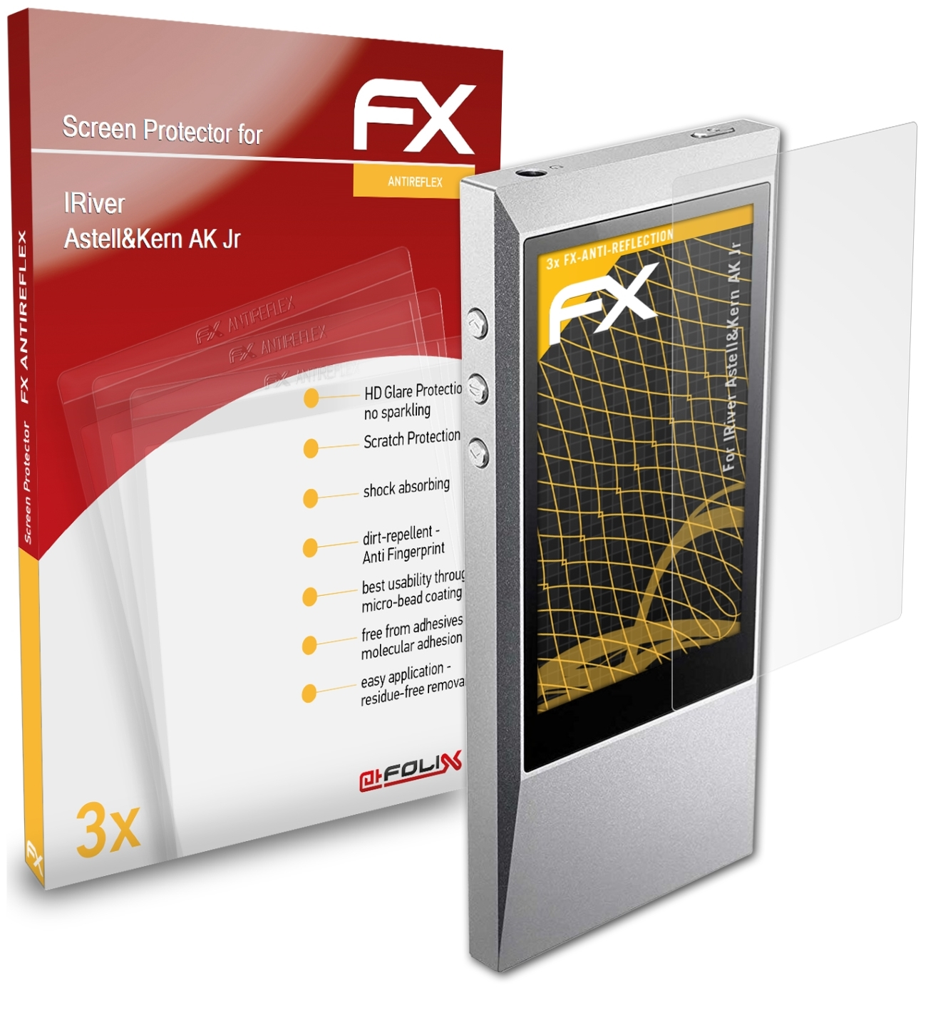 Displayschutz(für Jr) IRiver FX-Antireflex AK 3x Astell&Kern ATFOLIX