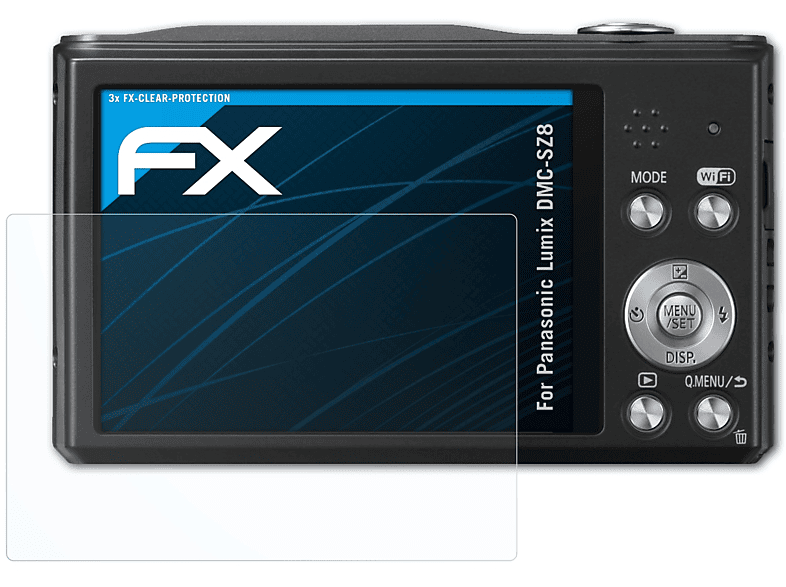 ATFOLIX 3x FX-Clear Displayschutz(für Panasonic Lumix DMC-SZ8)