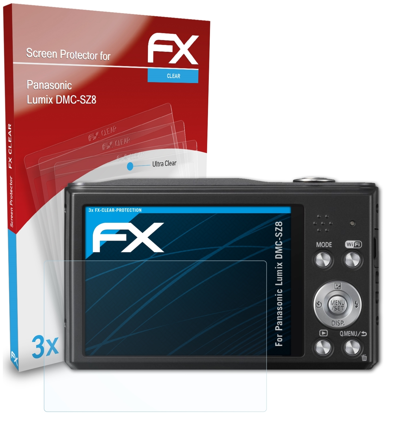 ATFOLIX 3x Panasonic DMC-SZ8) FX-Clear Displayschutz(für Lumix
