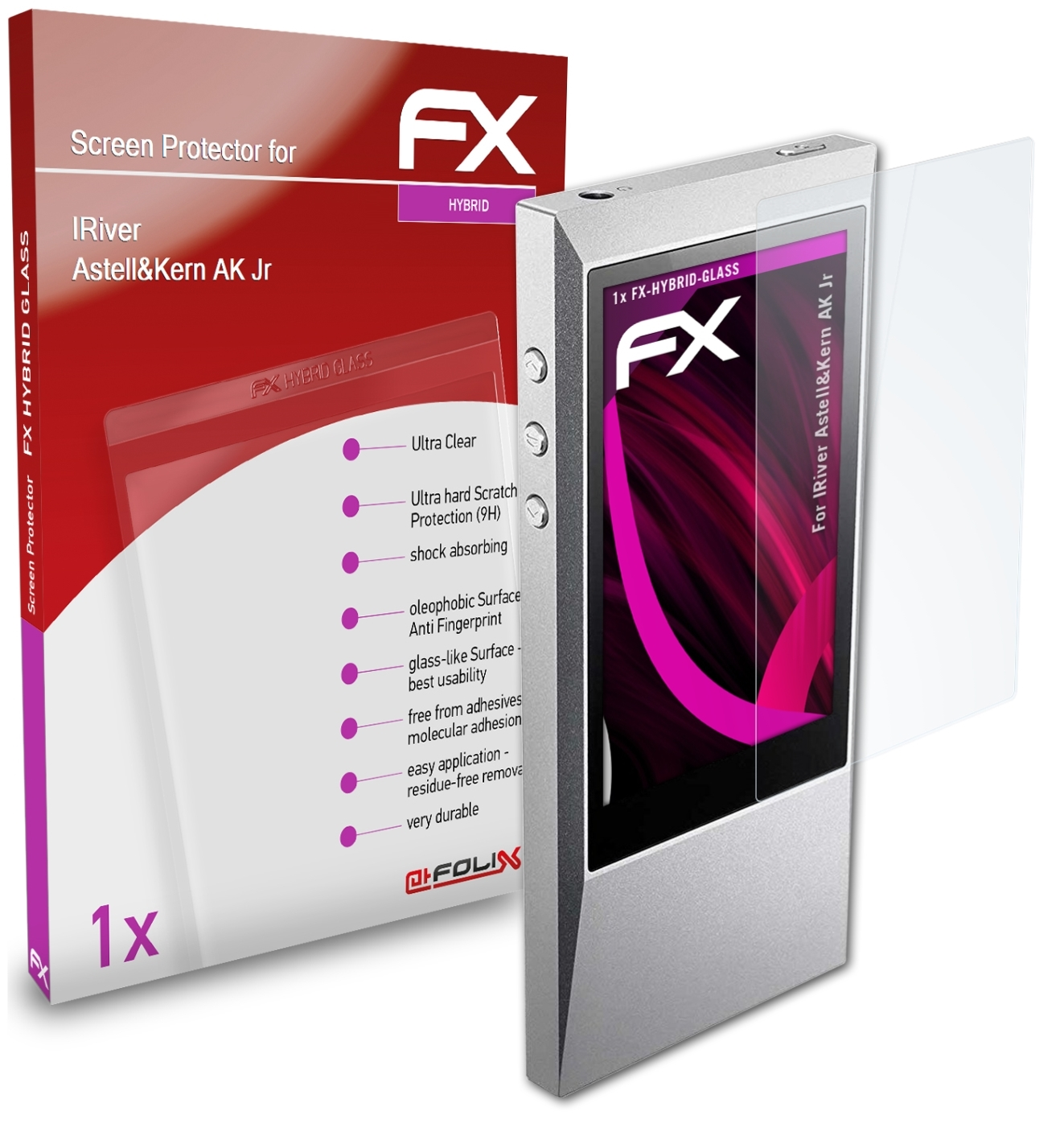 FX-Hybrid-Glass AK Jr) IRiver Schutzglas(für Astell&Kern ATFOLIX