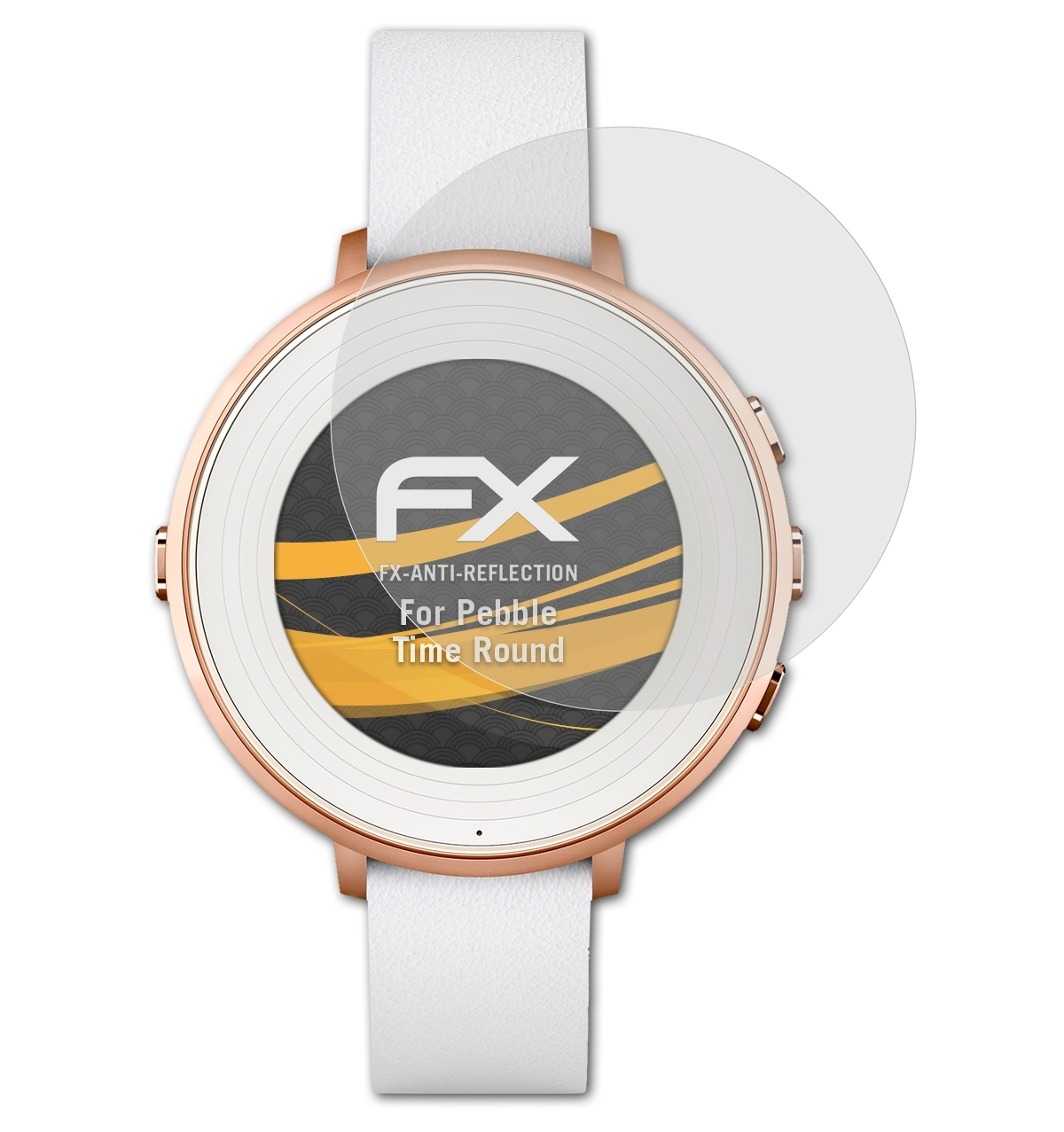 FX-Antireflex Time ATFOLIX Pebble Displayschutz(für Round) 3x