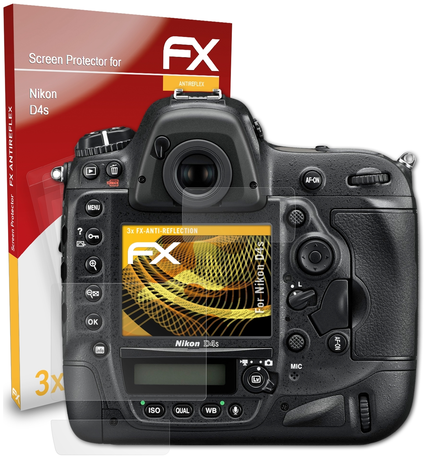 ATFOLIX D4s) FX-Antireflex 3x Displayschutz(für Nikon