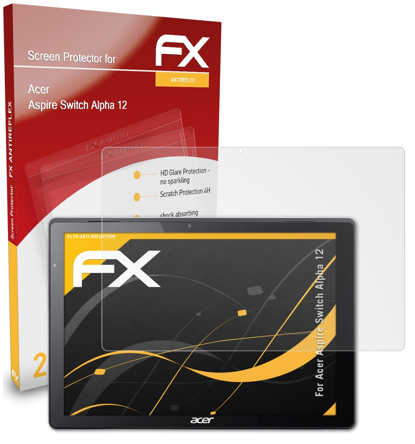 Displayschutz(für Switch Alpha ATFOLIX FX-Antireflex Acer Aspire 2x 12)