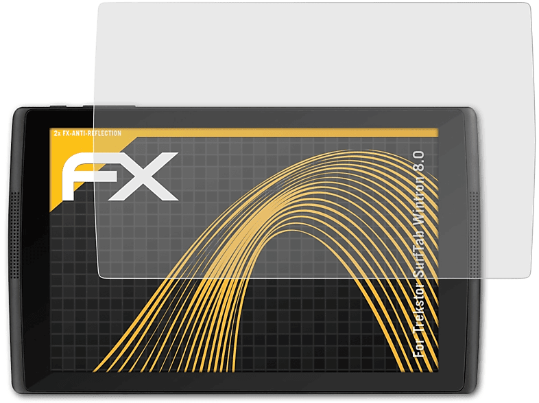 ATFOLIX 2x FX-Antireflex Displayschutz(für Trekstor SurfTab Wintron 8.0)