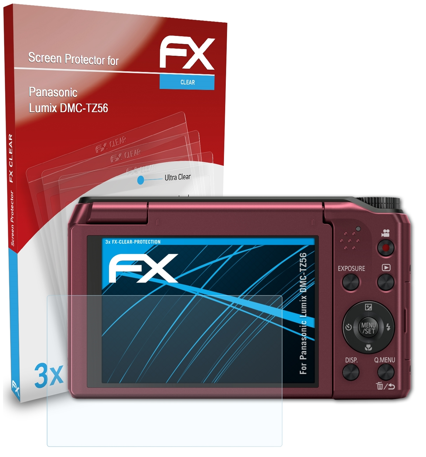 Displayschutz(für Panasonic FX-Clear Lumix 3x DMC-TZ56) ATFOLIX