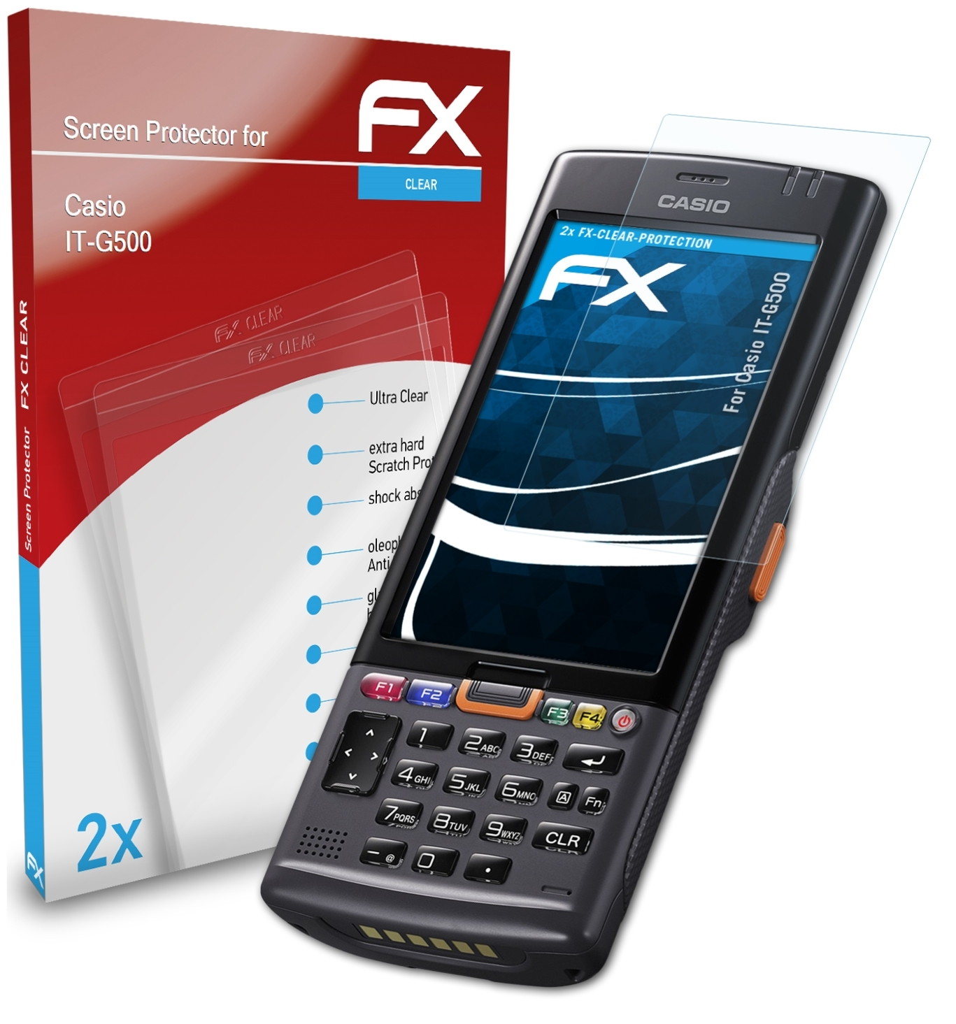 ATFOLIX 2x FX-Clear Displayschutz(für IT-G500) Casio